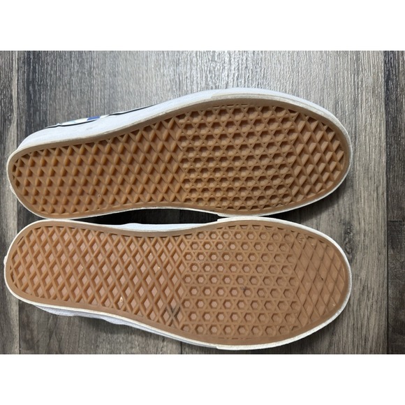 Vans off the Wall Sneakers Men's 11.5 Slip-on Dark Light Blue Checker - Picture 6 of 9